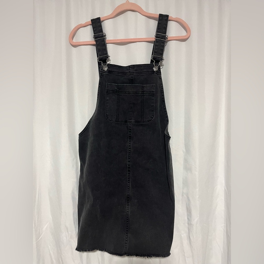 Wild Fable Charcoal Denim Overall Dress
